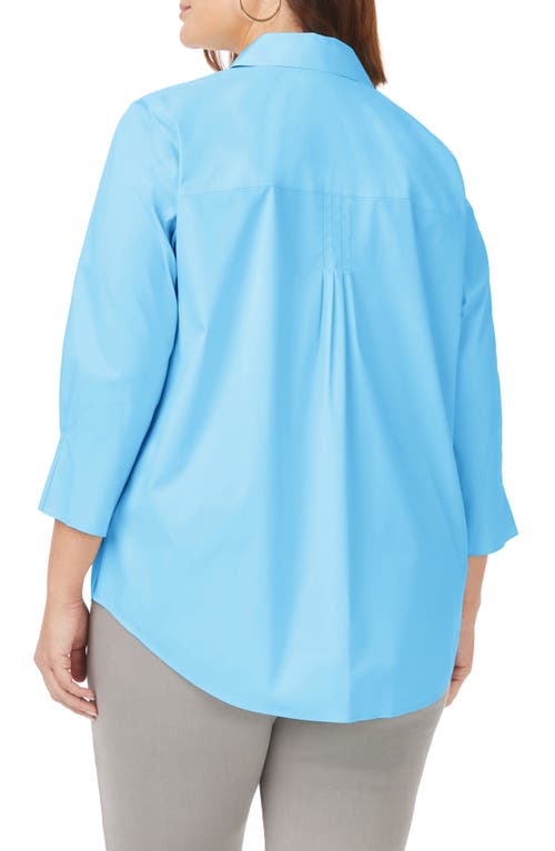 Foxcroft Paulie Button-up Shirt In Baltic Blue