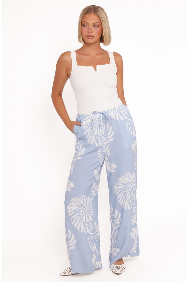 Sui Seashell Print Wide Leg Drawstring Pants, Alternate, color, SHELL PRINT