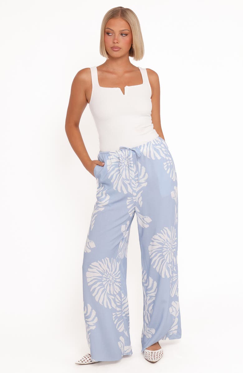 Petal & Pup Sui Seashell Print Wide Leg Drawstring Pants, Alternate, color, Shell Print