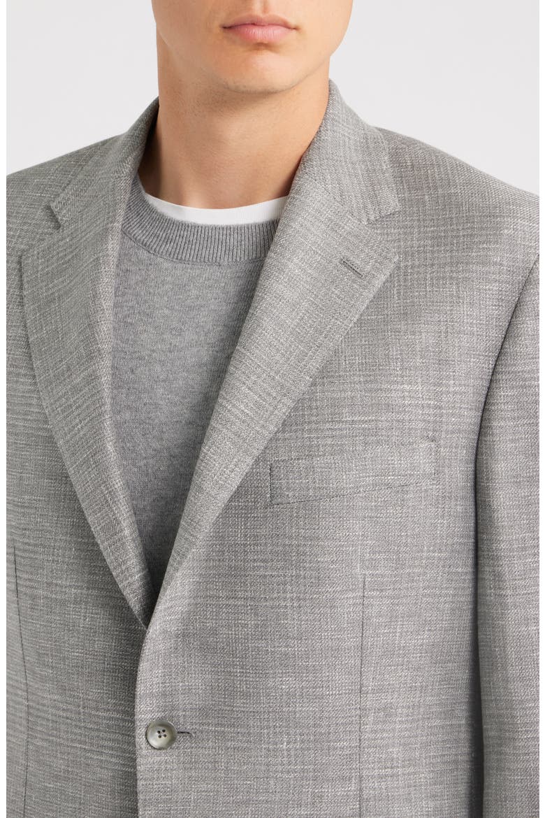 Relaxed Fit Icon Stretch Linen, Wool & Silk Sport Coat, Alternate, color, GREY