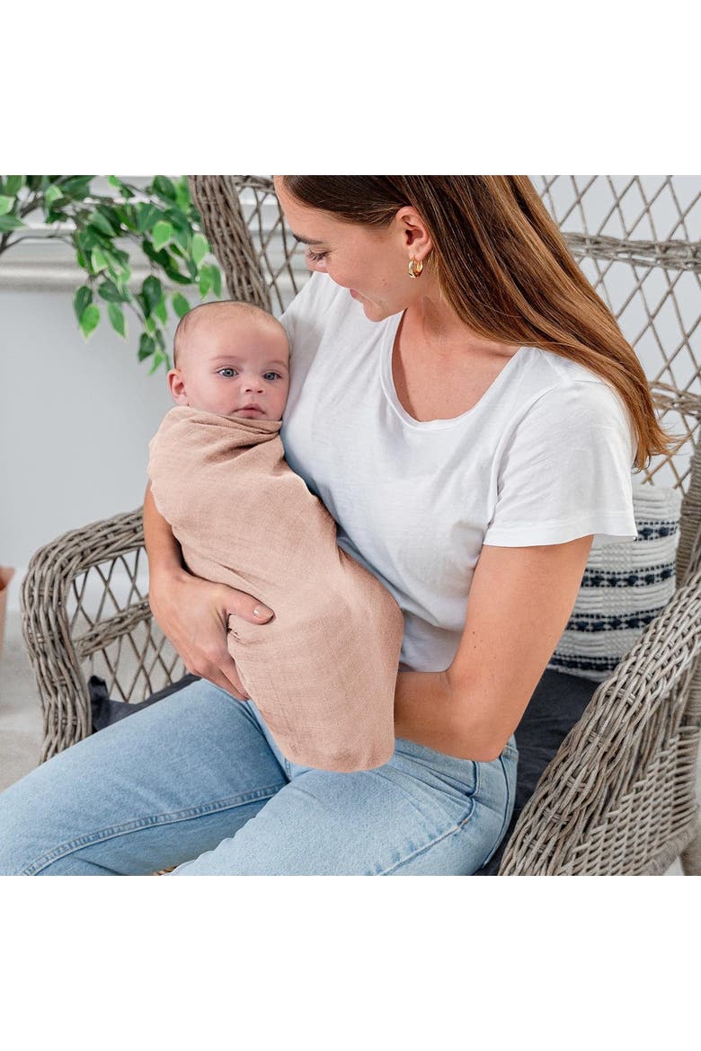 Muslin Swaddle Blanket, 1 Pack, Alternate, color, Blush