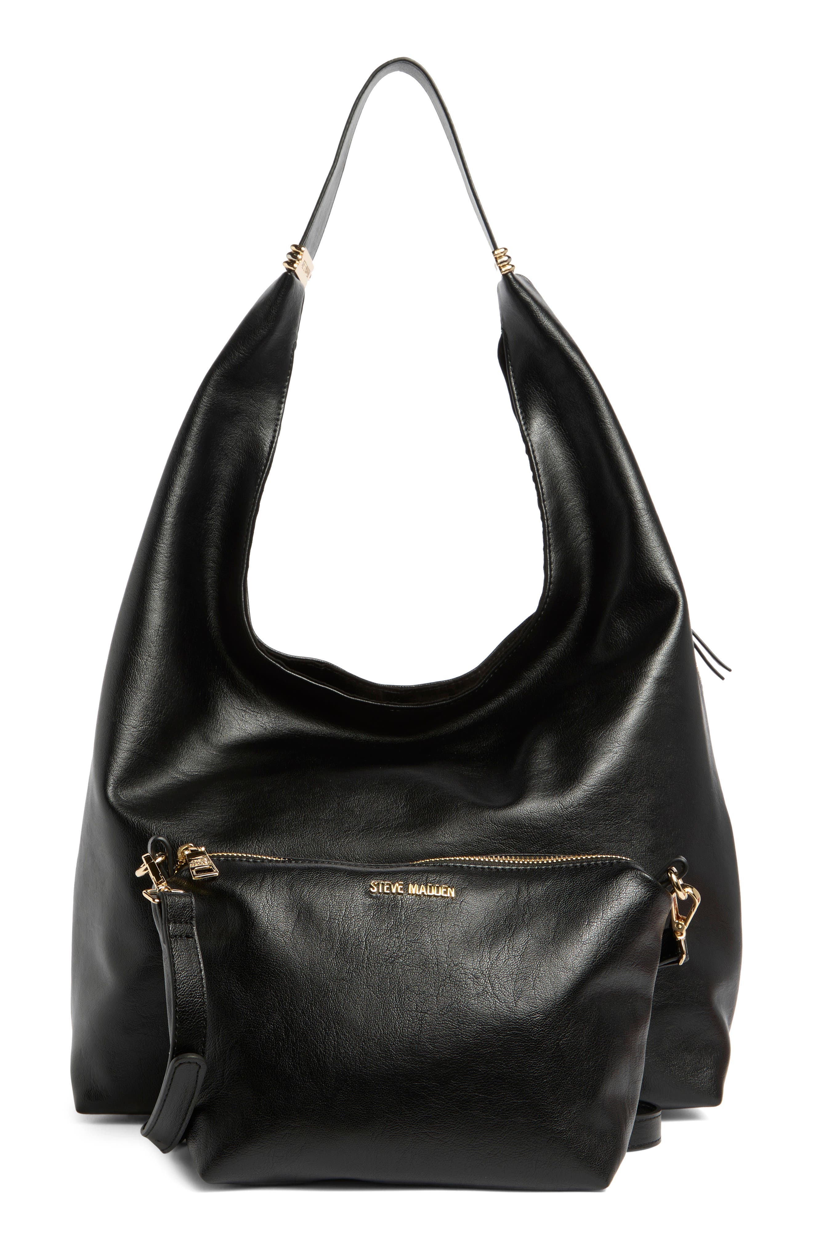 Steve Madden Nicola Hobo Bag, Alternate, color, Black