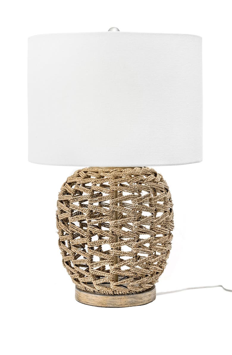 NULOOM Tan Bristol 24" Rattan Table Lamp, Main, color, 