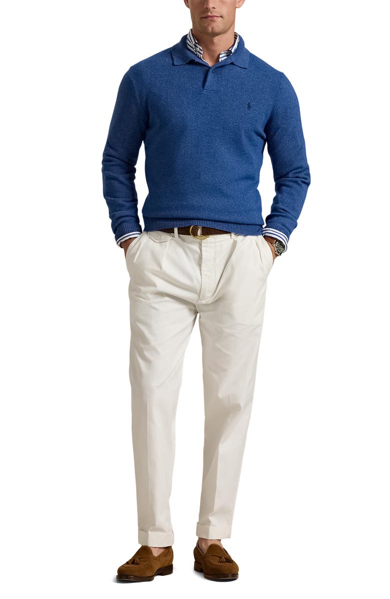 Polo Ralph Lauren Long Sleeve Wool & Cotton Polo Sweater, Alternate, color, 