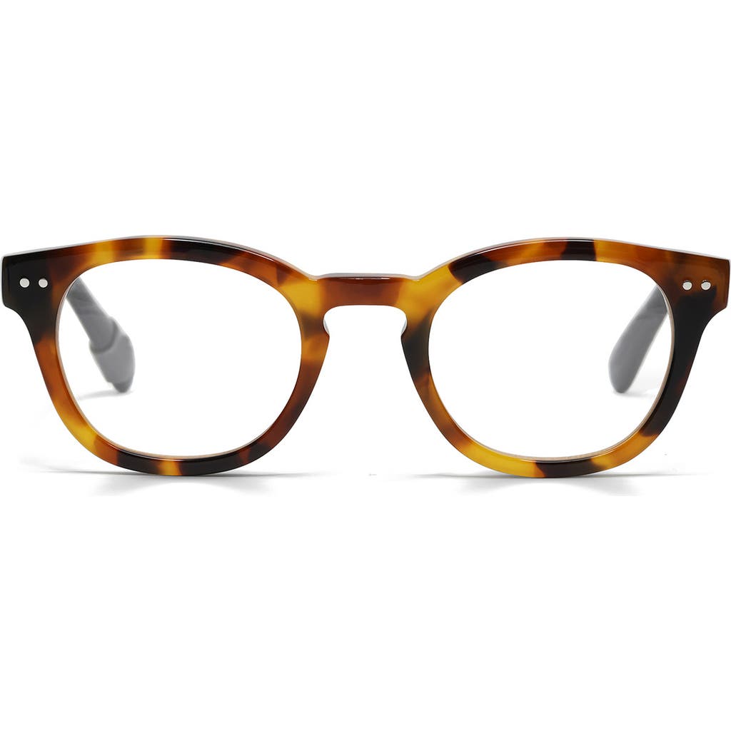 Eyebobs Waylaid 45mm Round Reading Glasses In Pecan Tortoise Stripe