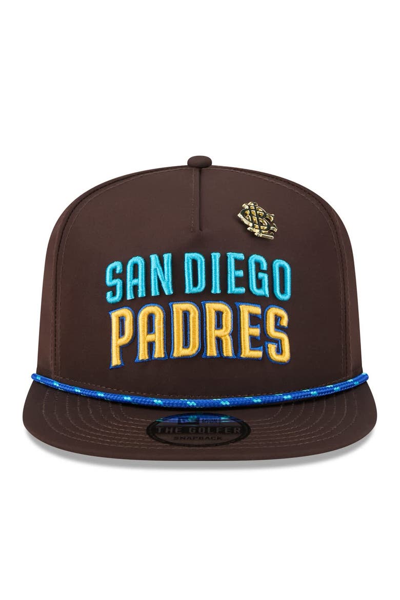 Men's New Era  Brown San Diego Padres 2025 Big League Chew Golfer Snapback Hat, Alternate, color, Brown