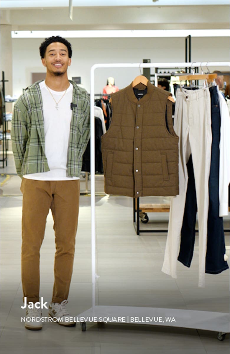 Tech Quilted Water Resistant Flannel Vest, sales video thumbnail