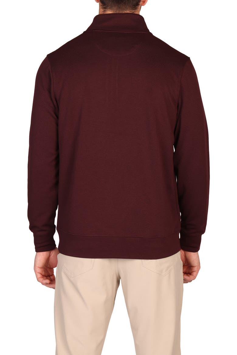Rib Knit Quarter Zip Pullover, Alternate, color, BURGUNDY