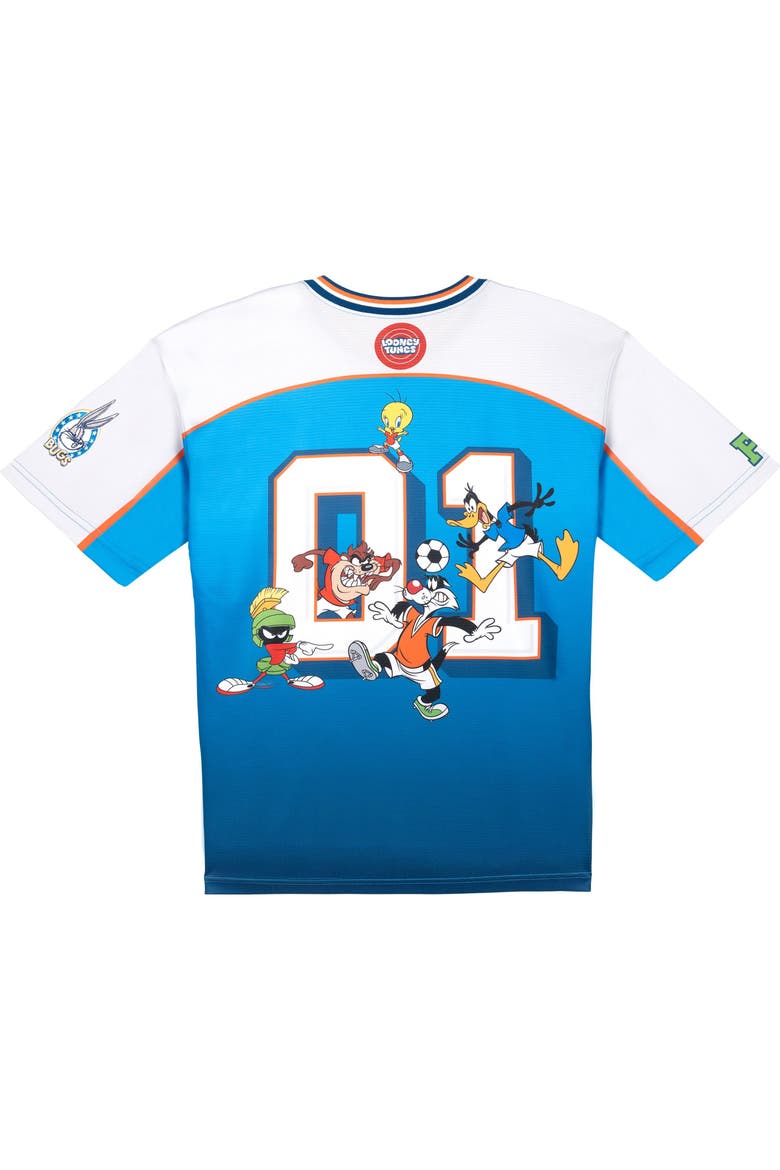 Soccer Jersey, Alternate, color, Gradient Blue Stripe