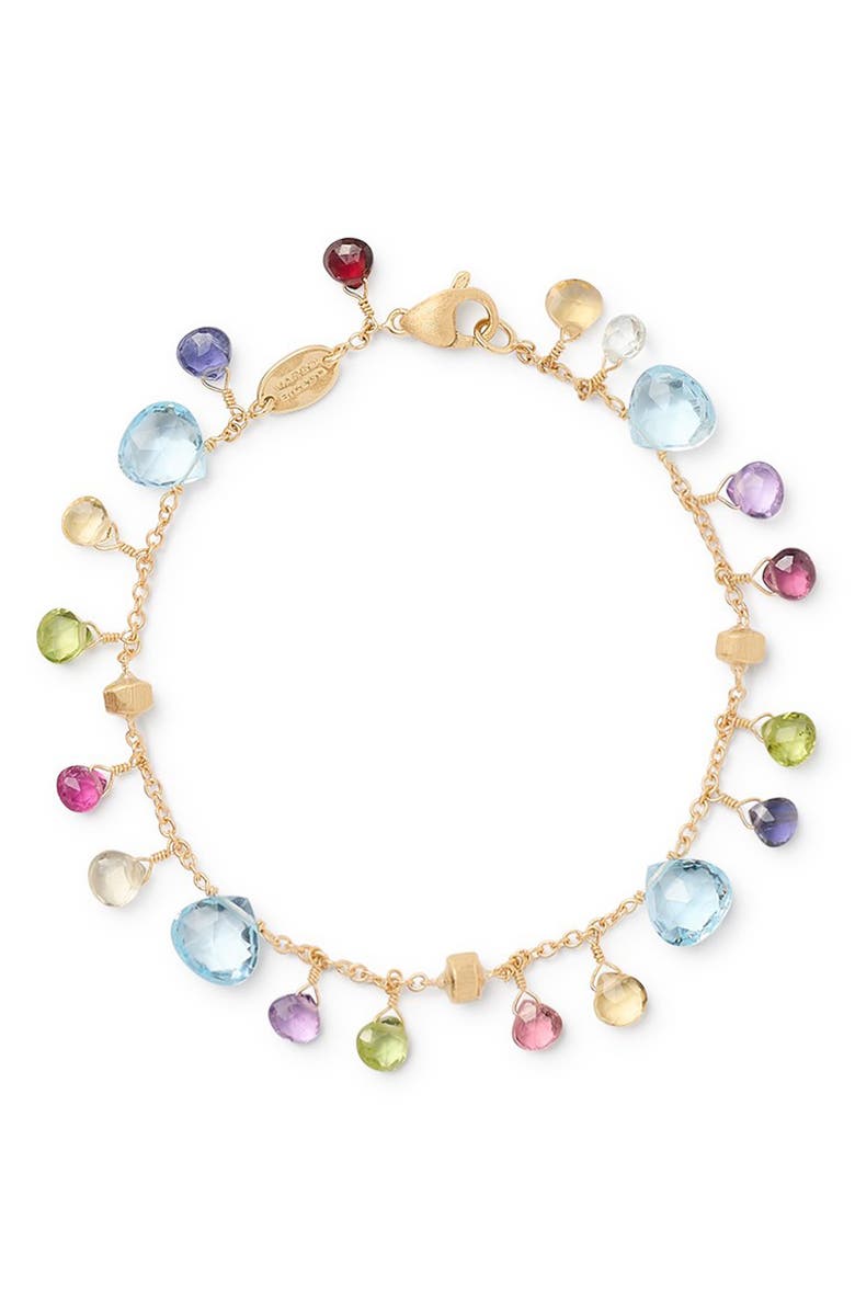 Marco Bicego Paradise Blue Topaz & Mixed Semiprecious Stones Single Strand Bracelet, Main, color,