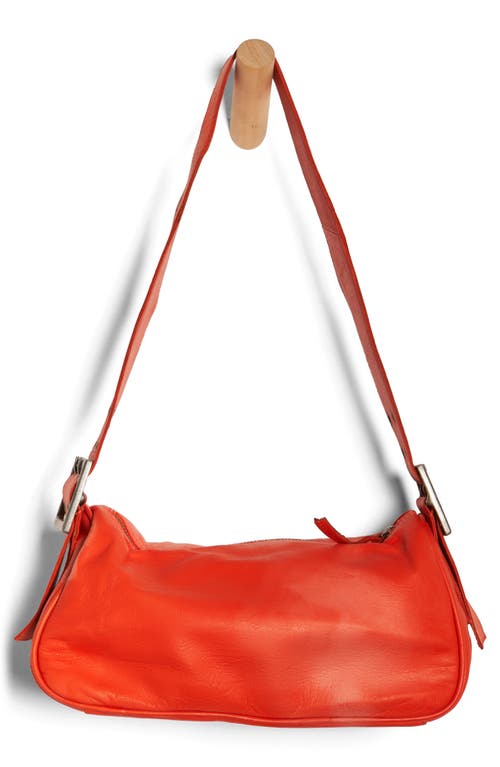 Free People Army Candy Leather Baguette Bag In Red Orange