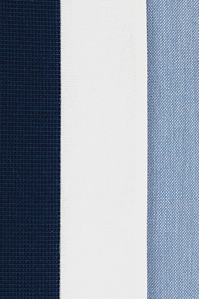 Nevis panelled dimensional banded Indoor & Outdoor Woven Accent Pillow, Alternate, color, Ocean
