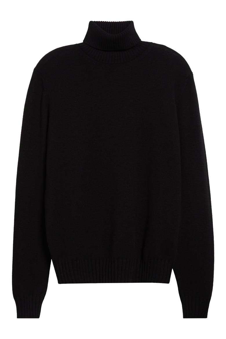 Cashmere Turtleneck Sweater, Alternate, color, BLACK