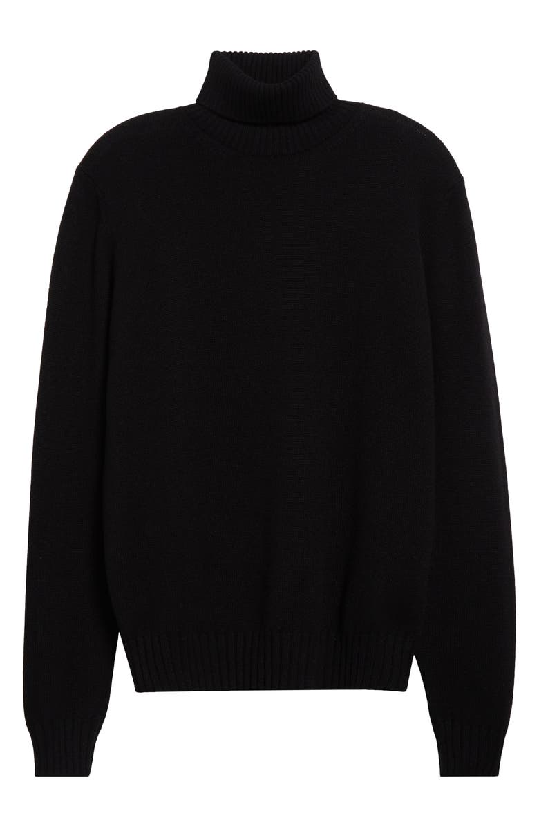 Thom Sweeney Cashmere Turtleneck Sweater, Alternate, color, Black