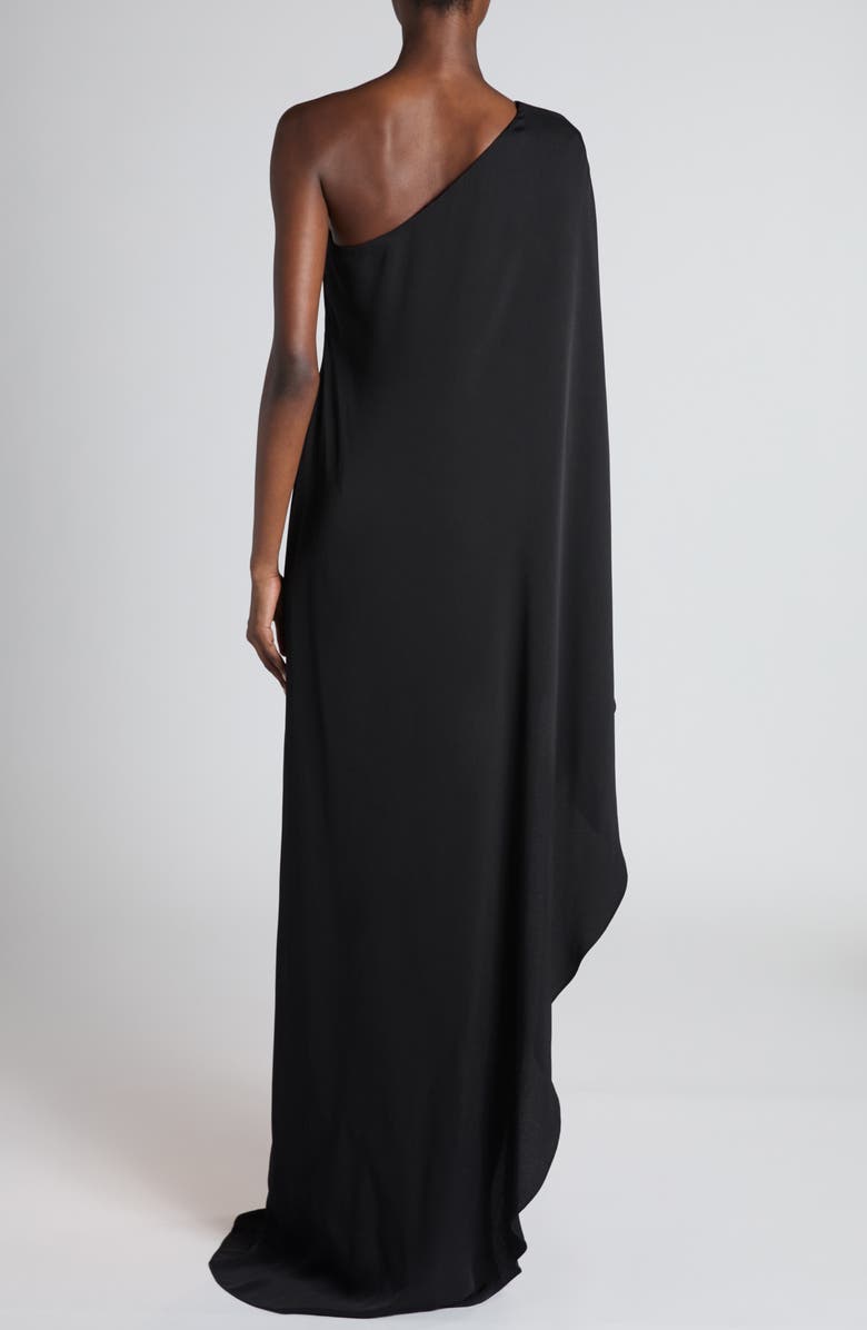 TOM FORD One Shoulder Crepe Cady Gown, Alternate, color, Black
