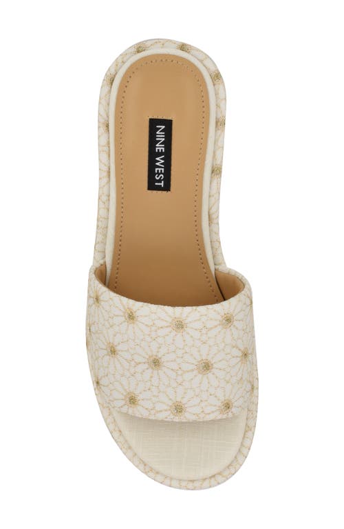 Shop Nine West Copen Platform Sandal In Off White