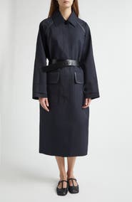 NACKIYÈ Discrete Virgin Wool Gabardine Trench Coat