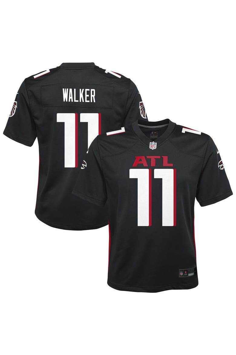 Youth Nike Jalon Walker Black Atlanta Falcons Team Game Jersey, Main, color, Black