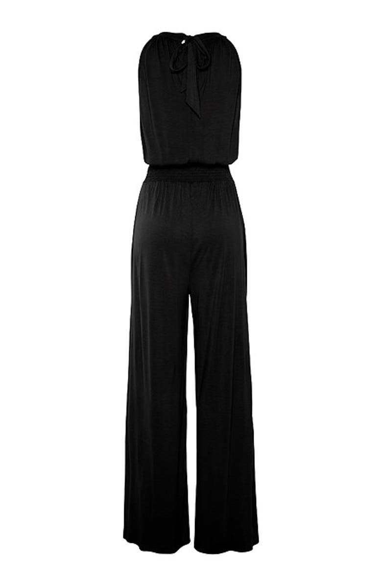 LASCANA Women's Halter Neck Jumpsuit, Alternate, color, Black