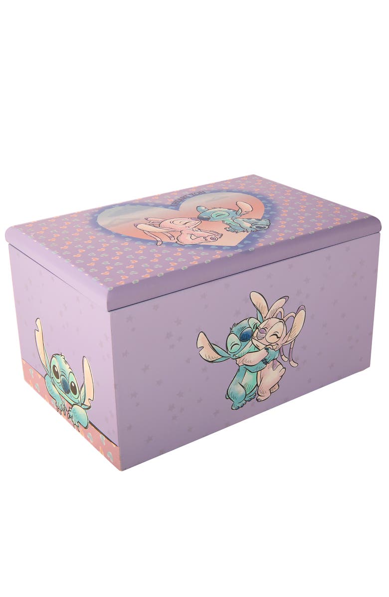 Disney Stitch & Angel Heart Jewelry Box With Removable Tray, Alternate, color, Purple