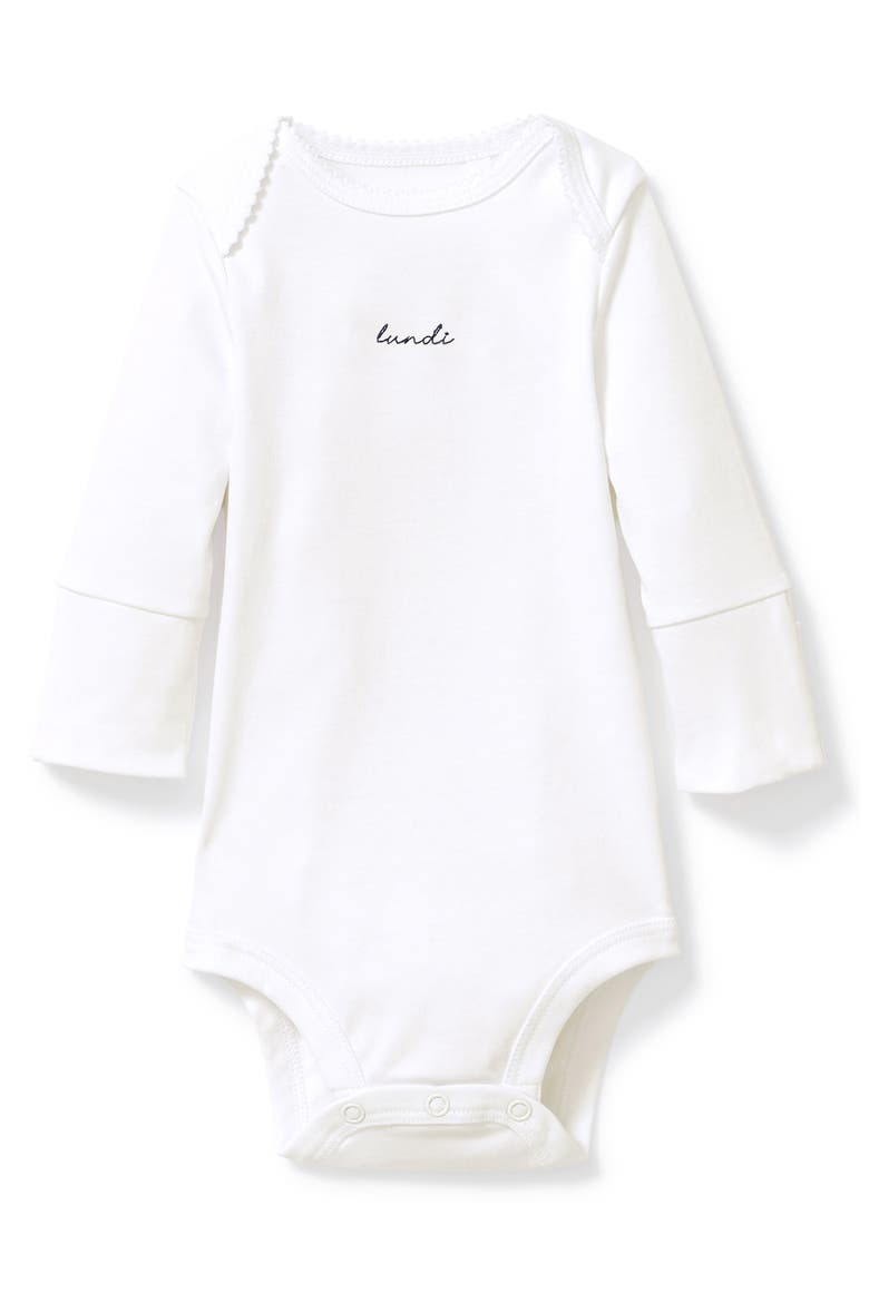 Set of 7 Assorted Pima Cotton Long Sleeve Bodysuits, Alternate, color, WHITE