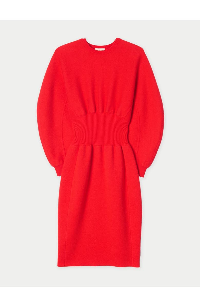 Gobi Cashmere Cashmere Sculptural Dress, Main, color, Fiery Red