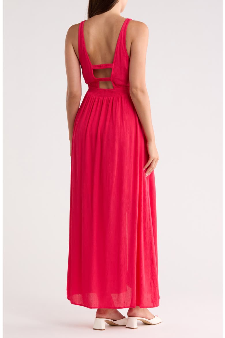 Sleeveless Maxi Dress, Alternate, color, HOT PINK