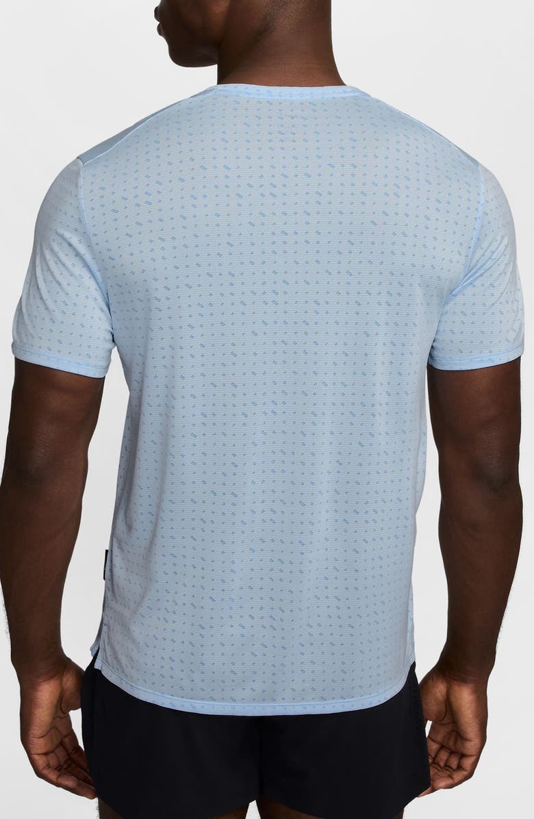 Nike Dri-FIT Miler Breathe Short Sleeve Running T-Shirt, Alternate, color, Psychic Blue/ Reflective Silv