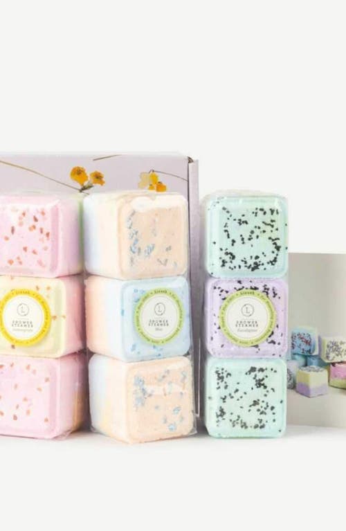 Lizush Natural Shower Steamers Gift Set, Relaxing Aromatic Shower Cubes/ Fizzies In Multi Colors And Toppings