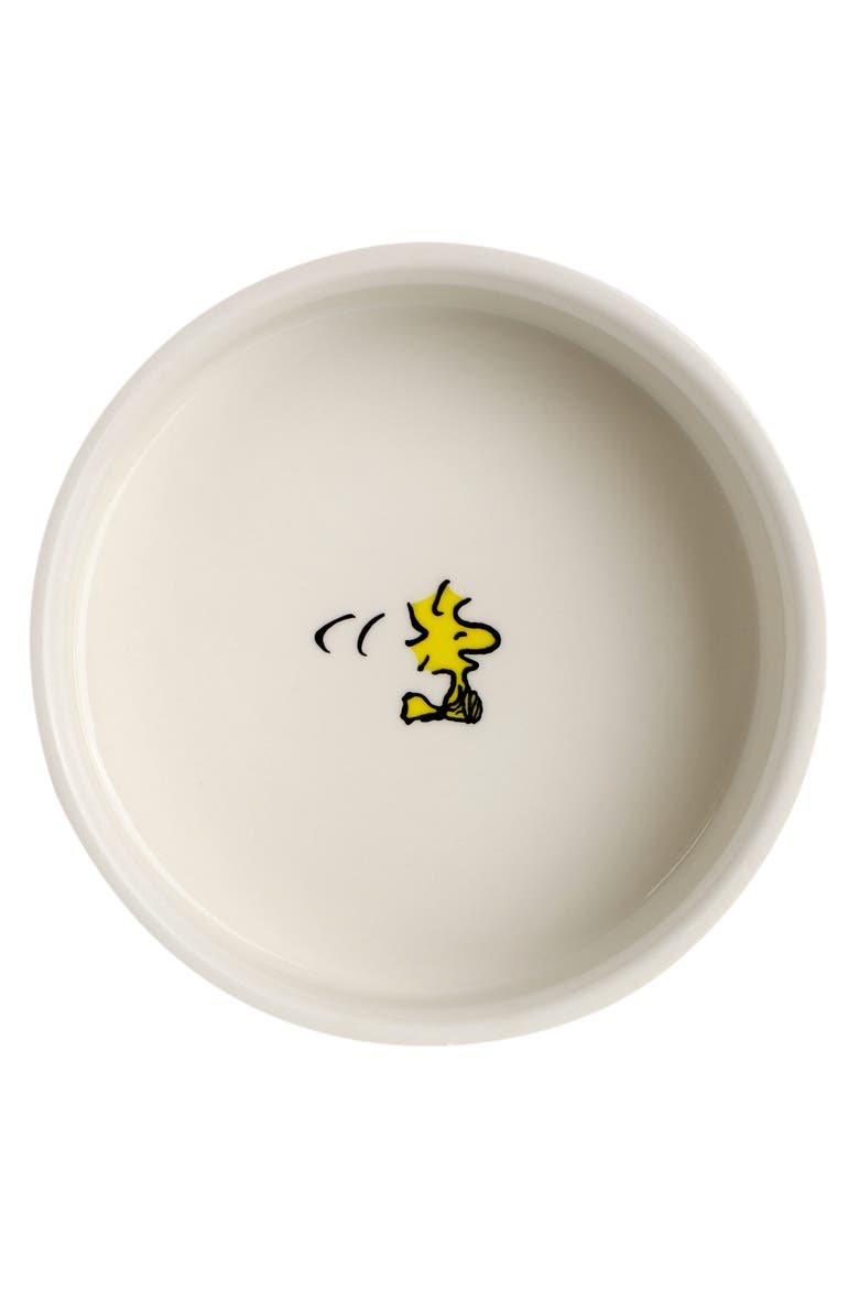 Snack Time 6in Stoneware Pet Bowl, Alternate, color, White