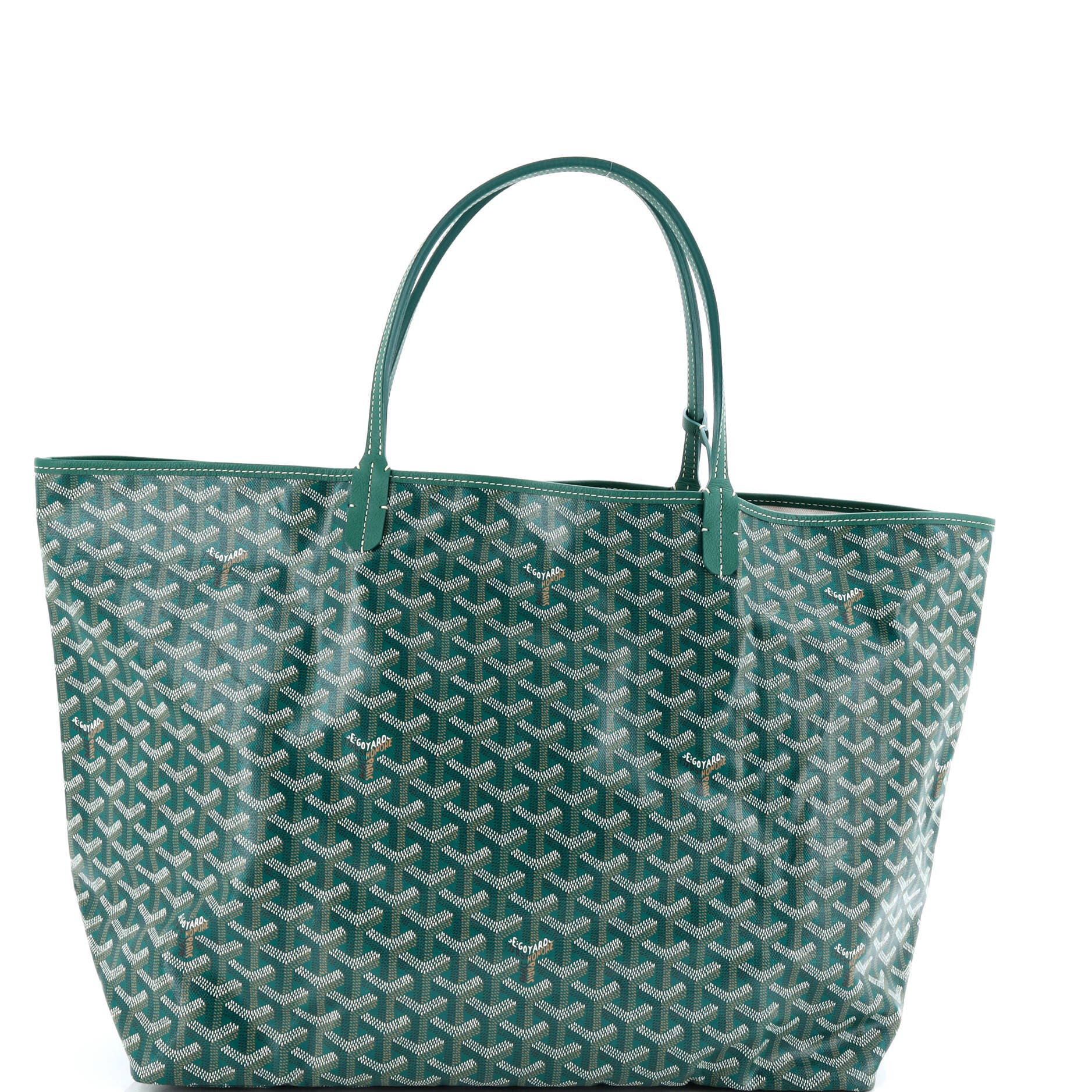 Pre-Owned Goyard Saint Louis Tote Coated Canvas GM, Main, color, Green
