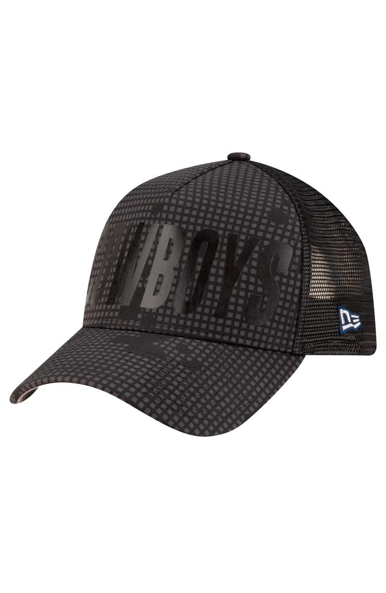 New Era Men's New Era Graphite Dallas Cowboys Midnight Ink Tonal A-Frame 9FORTY Adjustable Hat, Alternate, color, Graphite