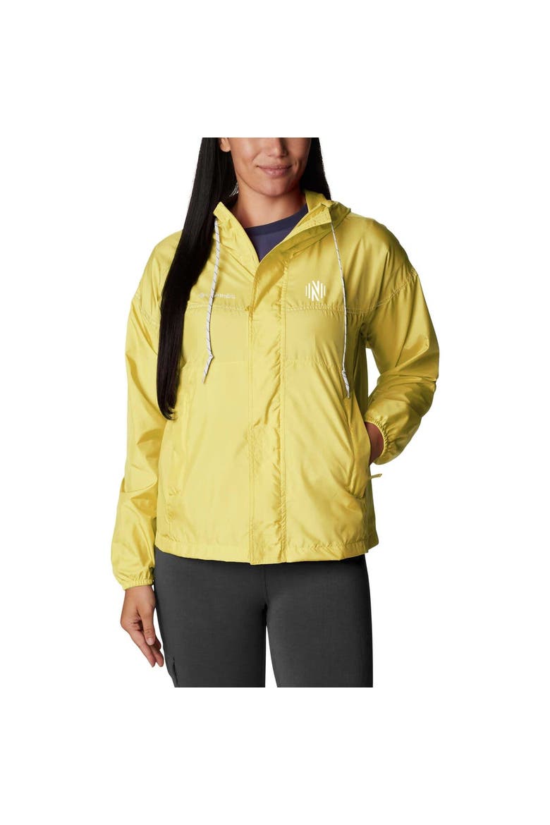 Women's Columbia Yellow Nashville SC Flash Challenger Omni-Shade Full-Zip Windbreaker, Main, color, Yellow