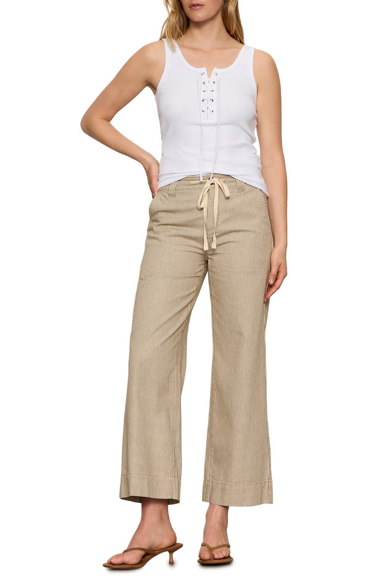 Lily Stripe Crop Pants, Alternate, color, LIDO STRIPE BROWN