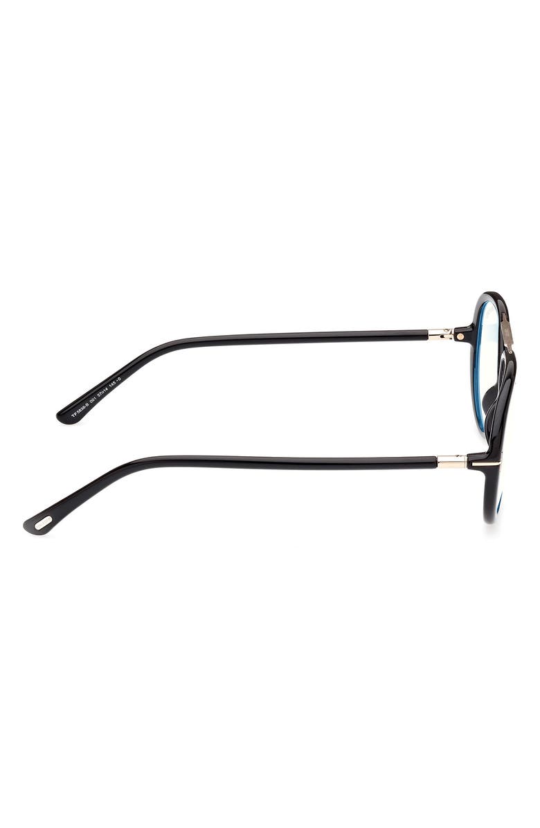 TOM FORD 57mm Aviator Blue Light Blocking Glasses, Alternate, color, 