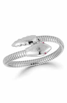 CHLOE AND MADISON Pavé CZ Snake Coil Wrap Bracelet