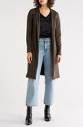 Renee C Faux Suede Longline Coat