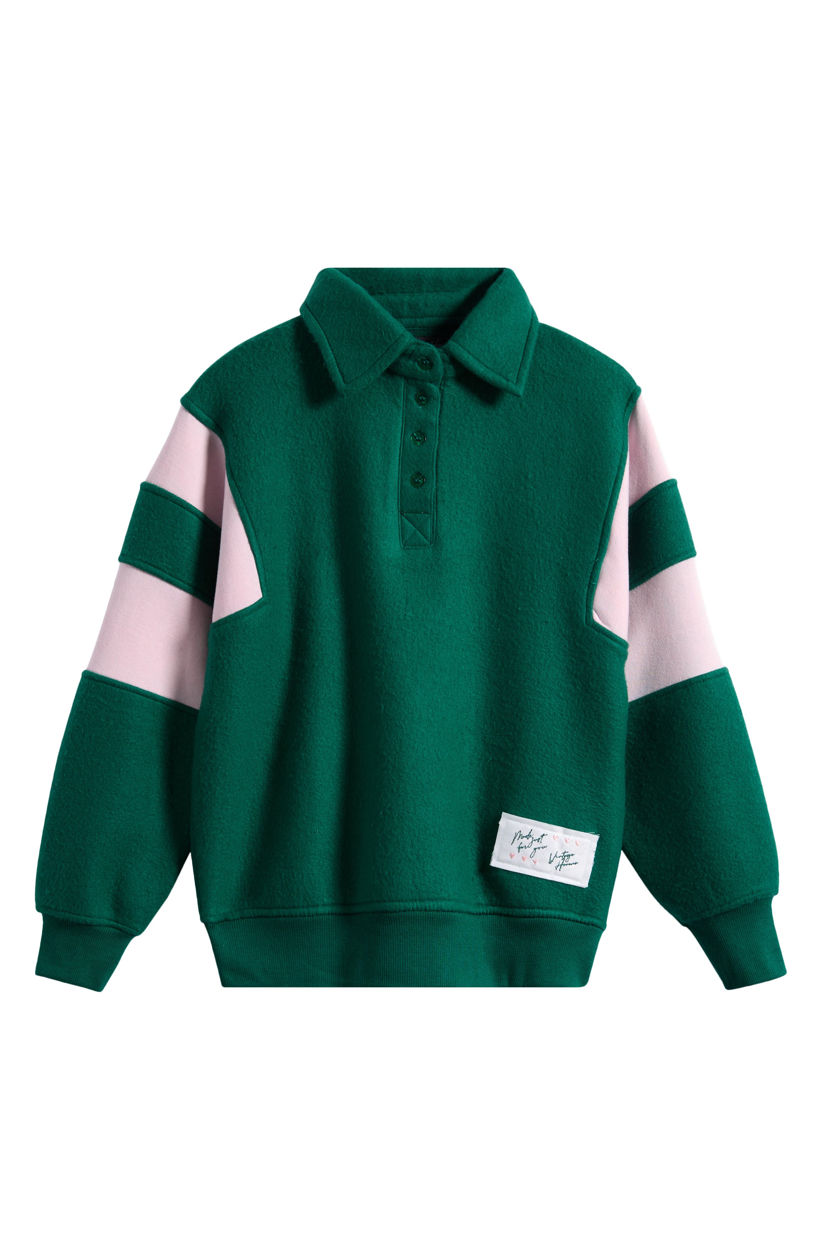 Kids' Colorblocked Polo Sweatshirt