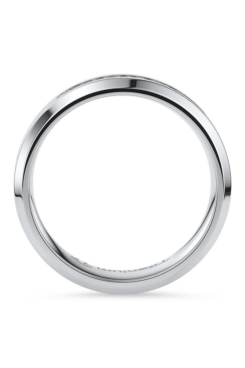 Men's 5/8ct Diamond 8mm Comfort Fit Matte Wedding Ring Titanium Beveled Band, Alternate, color, Titantium
