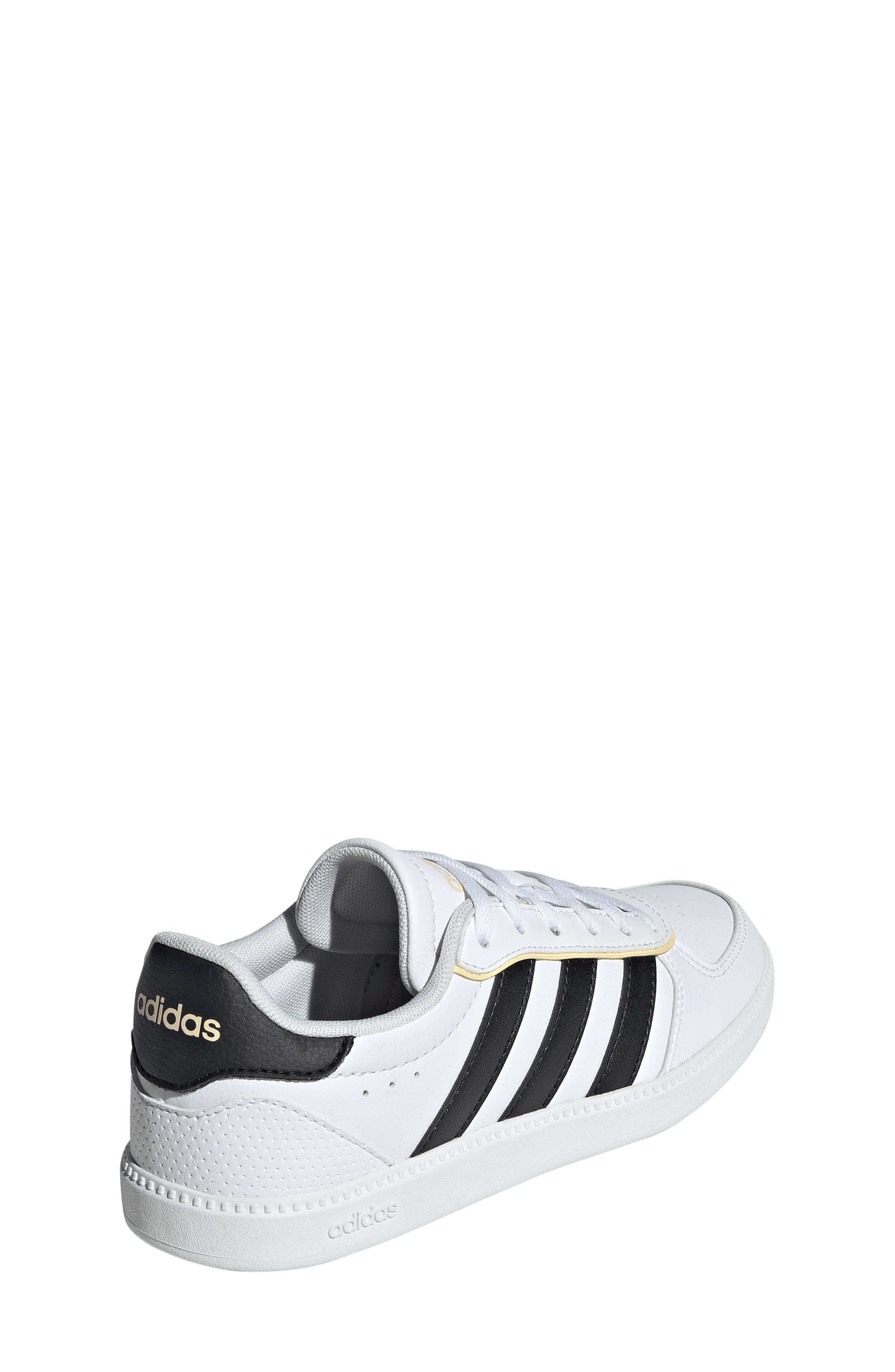 adidas Kids' Breaknet Sleek Sneaker, Alternate, color, White/ Black/ Orange Tint
