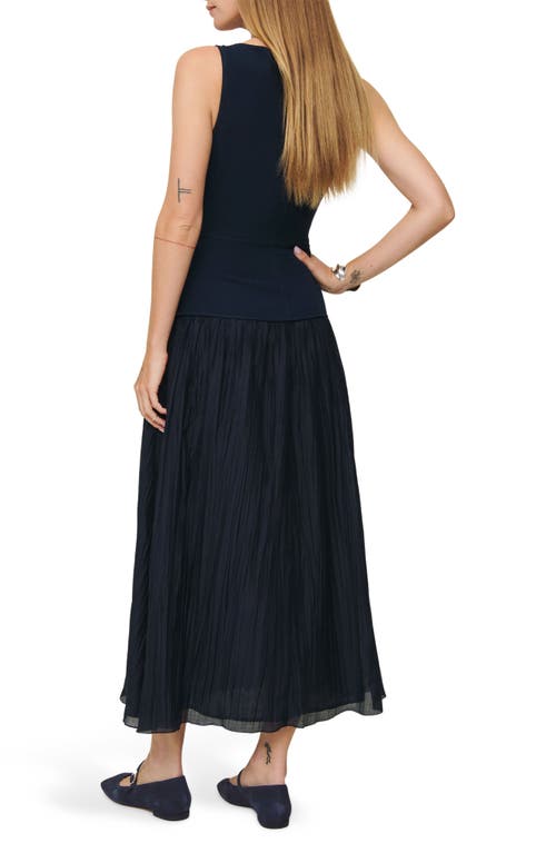 Reformation Cyra Drop Waist Maxi Dress In Midnight
