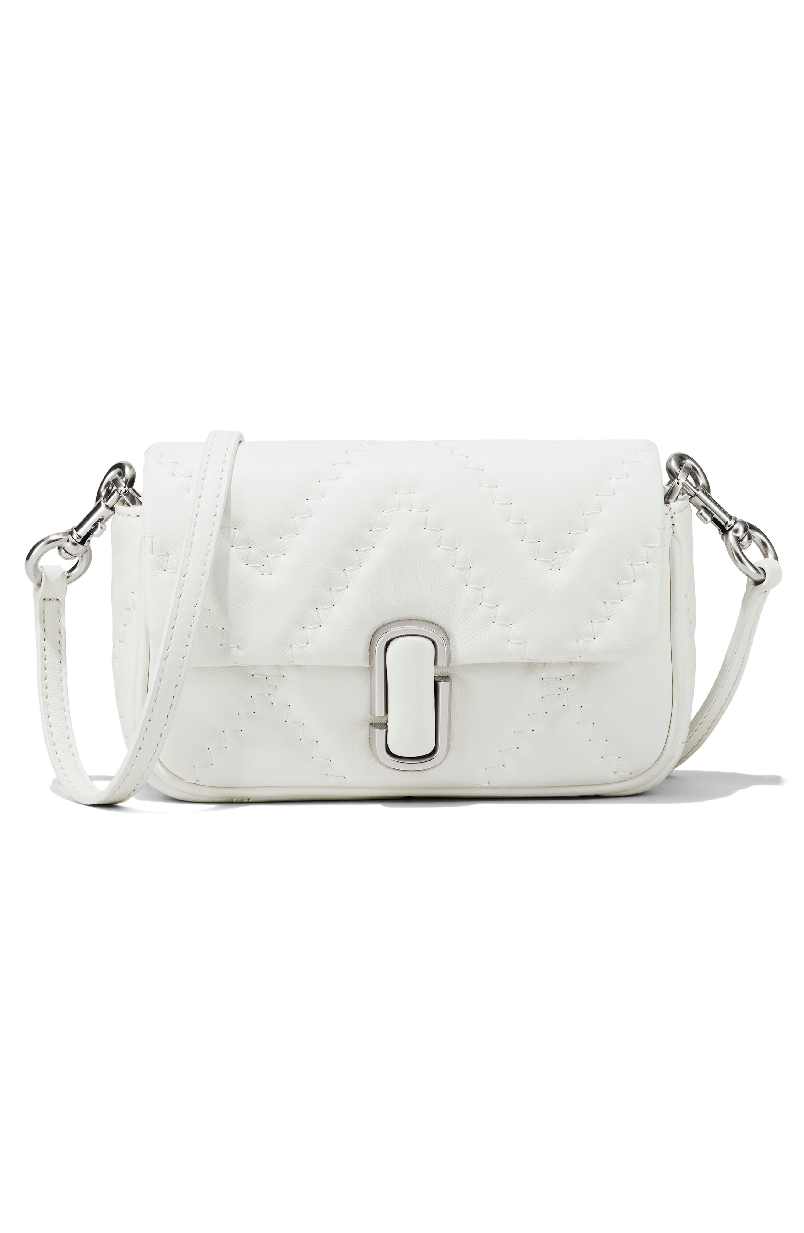 The Quilted Leather J Marc Mini Bag, Alternate, color, COTTON
