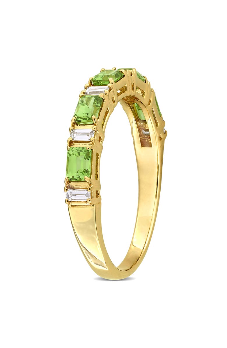 Julianna B. Sapphire & Diamond Semi-Eternity Ring 14k, Alternate, color, Green Sapphire/Yellow Gold