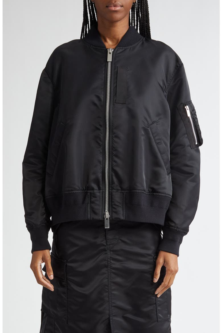 Sacai Nylon Twill Bomber Jacket (Women) | Nordstrom