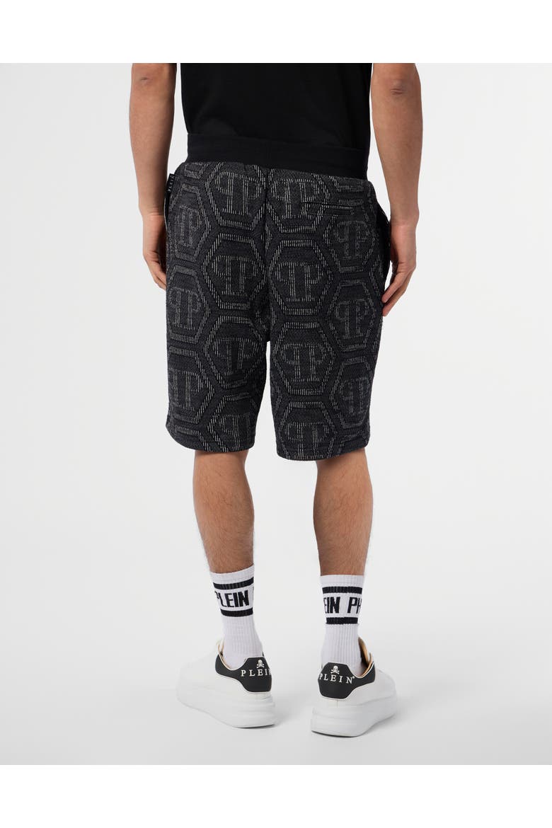 Jacquard Shorts Monogram Men, Alternate, color, black