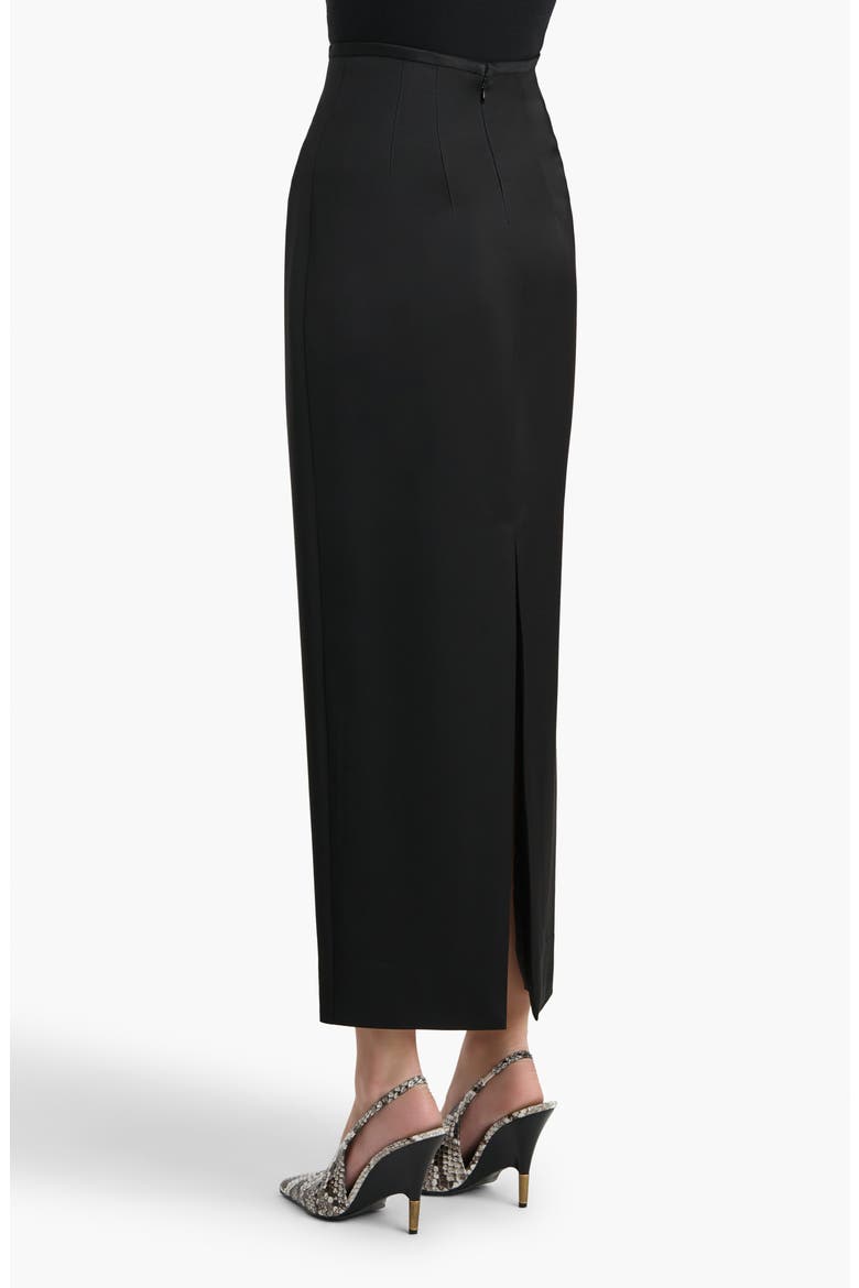 Winton Double Face Satin Pencil Skirt, Alternate, color, BLACK