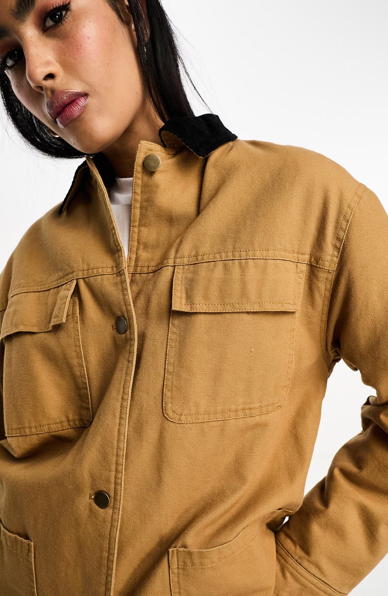 ASOS DESIGN Cotton Canvas Jacket, Alternate, color, 