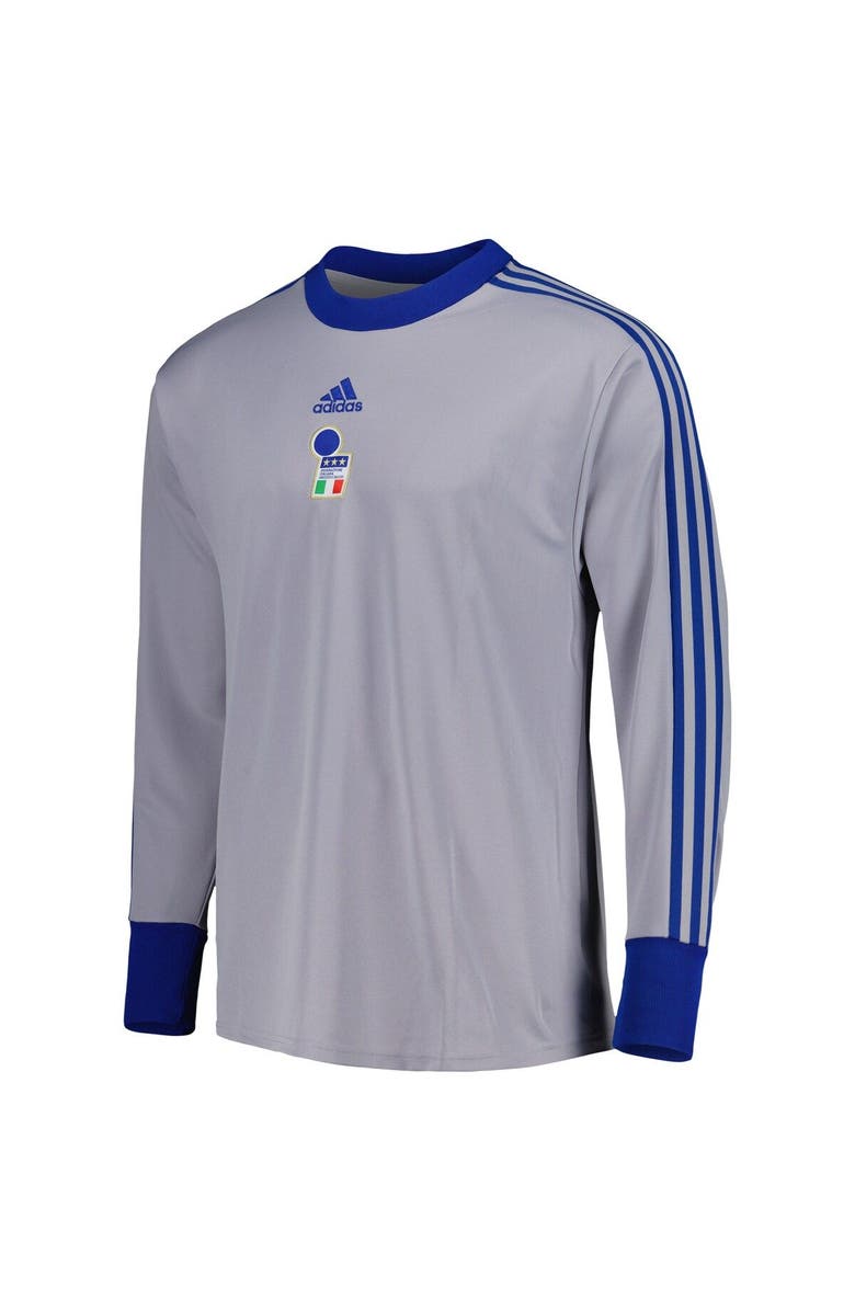 adidas Men's adidas Gray Italy National Team Authentic Football Icon Goalkeeper Jersey, Alternate, color, Gray
