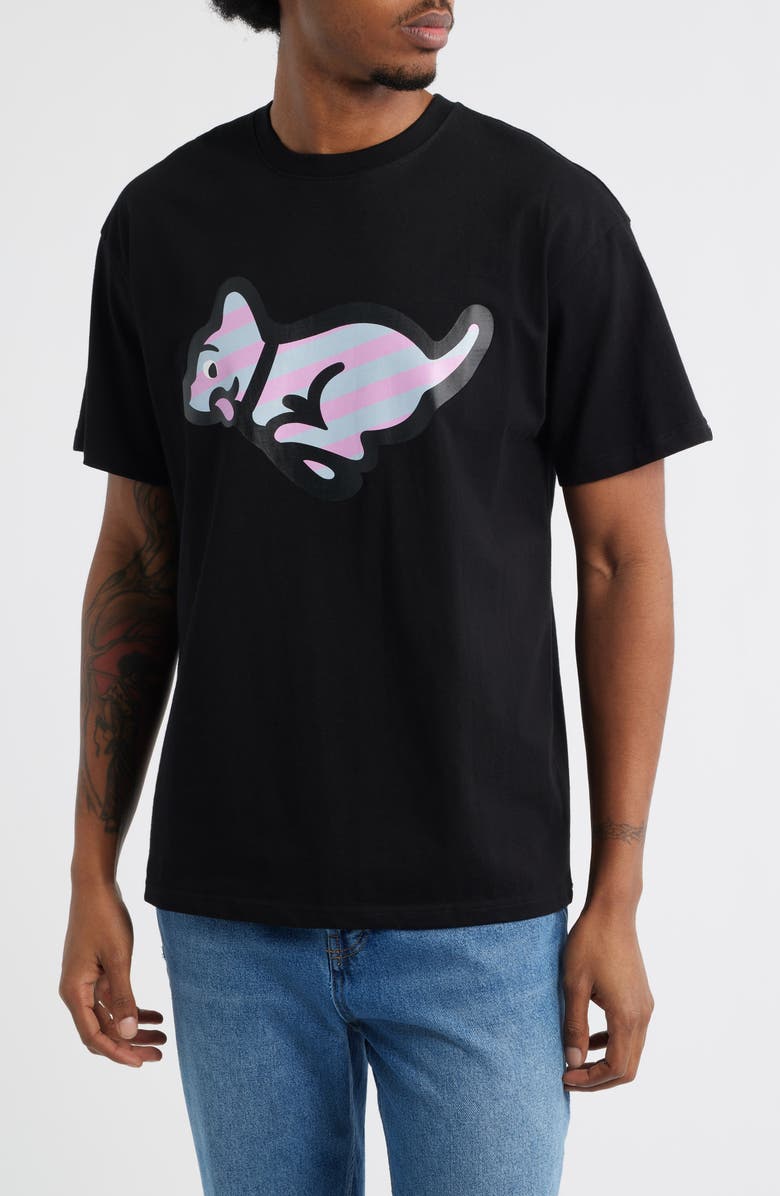 ICECREAM Yikes Stripes Graphic T-Shirt, Main, color, Black