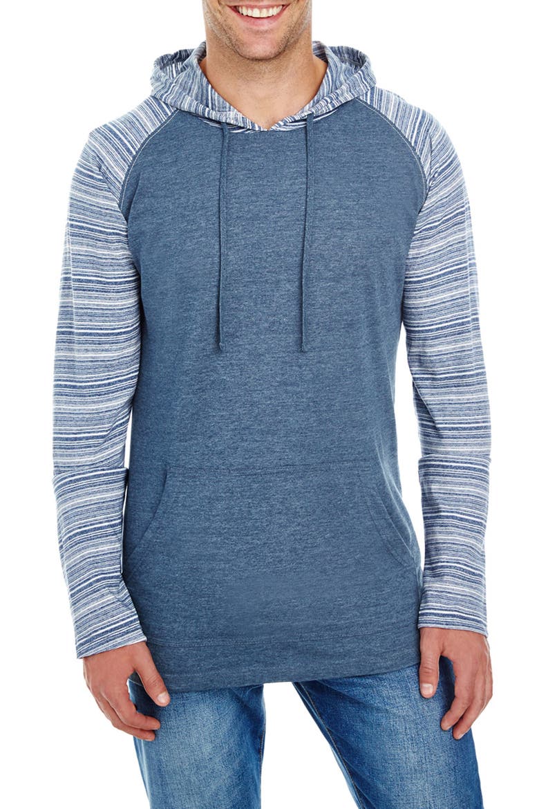 Raglan Sleeve Hoodie, Main, color, NAVY